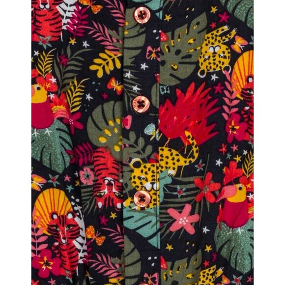 NWT Losan Girls' Jungle Print Short Jumpsuit - Picture 3 of 4